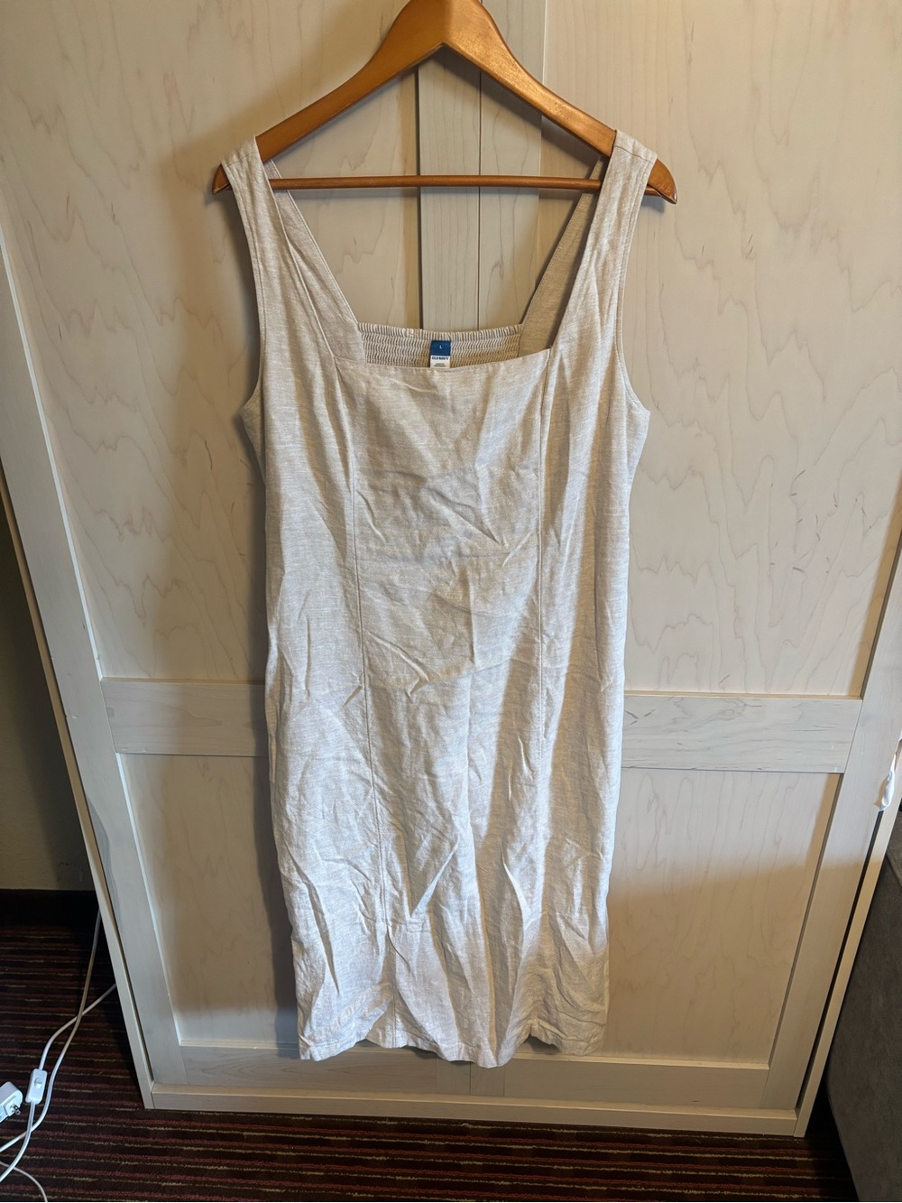 Old Navy Square Neck Linen Midi Dress